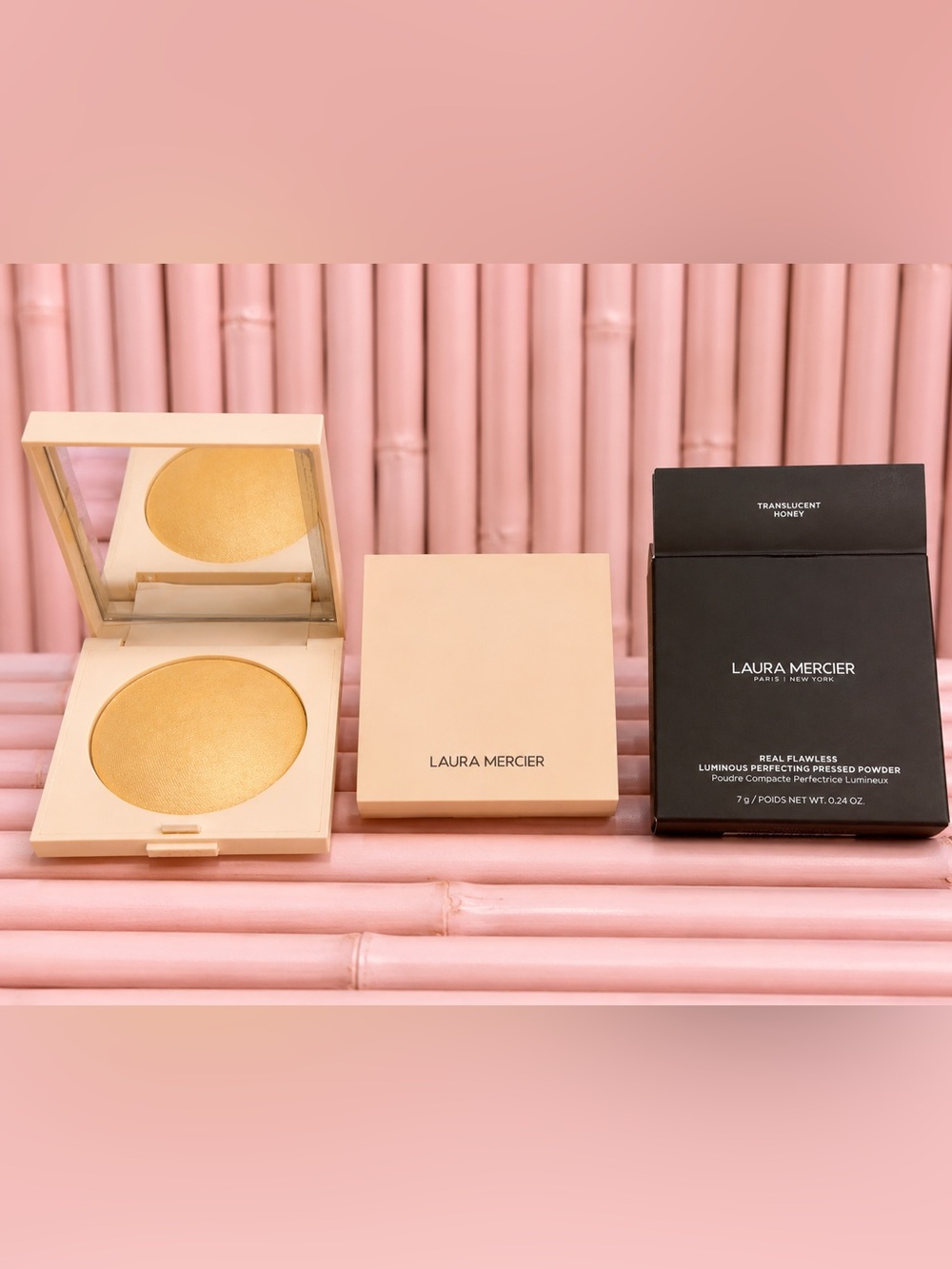 laura mercier Luminous Pressed Powder in Translucent Honey